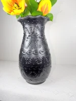 Traditional Black Talavera Vase - Image 3