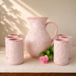 Traditional Talavera Pitcher Set in Pink