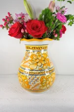 Traditional Talavera Vase in Yellow - Image 2