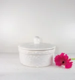 White Talavera Style Tortillero - Image 2