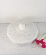 White Talavera Style Tortillero - Image 3
