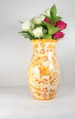 Yellow Ceramic Vase Handcrafted in Mexico - Image 3