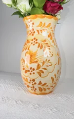 Yellow Ceramic Vase Handcrafted in Mexico - Image 2