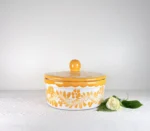 Yellow Handmade Ceramic Tortillero with Lid - Image 4