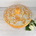 Yellow Handmade Ceramic Tortillero with Lid - Image 2