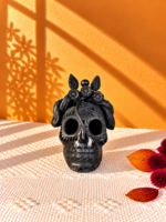 Handmade Barro Negro Skull | Oaxacan Black Clay Folk Art