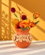Handmade Small Clay Vase from Oaxaca Mexico