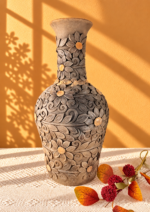 Oaxaca Filigrana Smoked Clay Vase Large