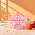 Pink Talavera Style Tortillero, Mexican Tortilla Warmer