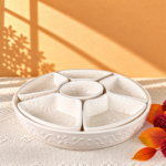 Talavera Style Chip and Dip Set, Mexican Ceramic Snack Tray