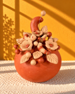 Handmade Oaxaca Clay Pumpkin with Birds & Flowers | Mexican Folk Art