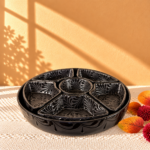Talavera Style Chip and Dip Set, Mexican Ceramic Snack Tray