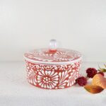 Terracota Talavera Style Tortillero, Mexican Tortilla Warmer - Image 3