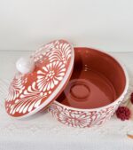 Terracota Talavera Style Tortillero, Mexican Tortilla Warmer - Image 5