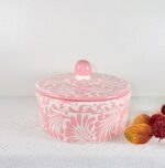 Pink Talavera Style Tortillero, Mexican Tortilla Warmer - Image 3