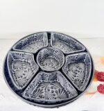 Talavera Style Chip and Dip Set, Mexican Ceramic Snack Tray - Image 4