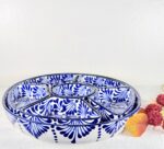 Talavera Style Chip and Dip Set, Mexican Ceramic Snack Tray - Image 3