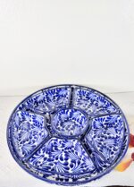 Talavera Style Chip and Dip Set, Mexican Ceramic Snack Tray - Image 4
