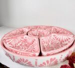 Talavera Style Chip and Dip Set, Mexican Ceramic Snack Tray - Image 5
