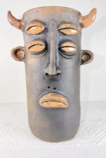 Smoked Clay Planter Vase Handmade in Oaxaca - Image 3
