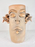 Smoked Clay Planter Vase Handmade in Oaxaca - Image 3