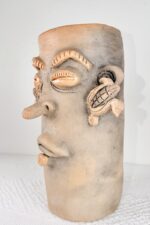 Smoked Clay Planter Vase Handmade in Oaxaca - Image 4