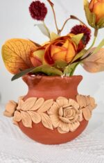 Handmade Small Clay Vase from Oaxaca Mexico - Image 4