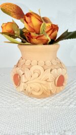 Handmade Small Clay Vase from Oaxaca Mexico - Image 3