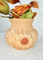 Handmade Small Clay Vase from Oaxaca Mexico - Image 4