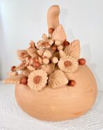 Handmade Oaxaca Clay Pumpkin with Birds & Flowers | Mexican Folk Art - Image 4