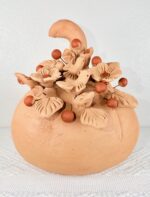 Handmade Oaxaca Clay Pumpkin with Birds & Flowers | Mexican Folk Art - Image 3
