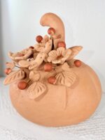 Handmade Oaxaca Clay Pumpkin with Birds & Flowers | Mexican Folk Art - Image 4