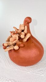 Handmade Oaxaca Clay Pumpkin with Birds & Flowers | Mexican Folk Art - Image 4