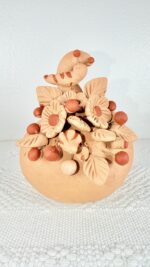 Handmade Oaxaca Clay Pumpkin with Birds & Flowers | Mexican Folk Art - Image 3