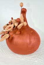 Handmade Oaxaca Clay Pumpkin with Birds & Flowers | Mexican Folk Art - Image 4