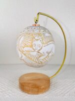 Hand-Carved Jícara Ornament | Mexican Folk Art Christmas Ornament - Image 3