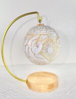 Hand-Carved Jícara Ornament | Mexican Folk Art Christmas Ornament - Image 4