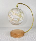 Hand-Carved Jícara Ornament | Mexican Folk Art Christmas Ornament - Image 6