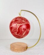 Hand-Carved Jícara Ornament | Mexican Folk Art Christmas Ornament - Image 4