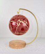 Hand-Carved Jícara Ornament | Mexican Folk Art Christmas Ornament - Image 2