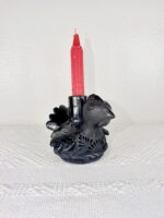Handmade Barro Negro Hen Candleholder | Oaxacan Black Clay Folk Art - Image 2