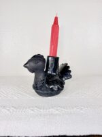 Handmade Barro Negro Hen Candleholder | Oaxacan Black Clay Folk Art - Image 4