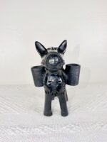 Handmade Barro Negro Donkey Candleholder | Oaxacan Black Clay Folk Art - Image 3