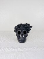 Handmade Barro Negro Skull | Oaxacan Black Clay Folk Art | Craneo Barro Negro - Image 2
