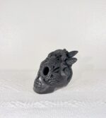 Handmade Barro Negro Skull | Oaxacan Black Clay Folk Art | Craneo Barro Negro - Image 3