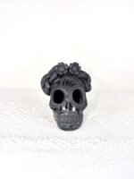Handmade Barro Negro Skull | Oaxacan Black Clay Folk Art | Craneo Barro Negro - Image 2
