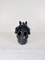 Handmade Barro Negro Skull | Oaxacan Black Clay Folk Art - Image 2