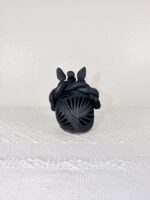 Handmade Barro Negro Skull | Oaxacan Black Clay Folk Art - Image 4