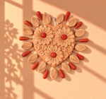 Handmade Filigrana Clay Sacred Heart Wall Decor | Atzompa Oaxaca